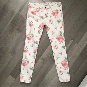 Free People Floral Rose Skinny Jeans